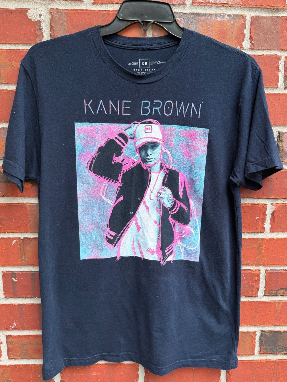 Kane Brown Live Forever Tour Men’s Large Navy Short Sleeve Graphic T-Shirt P4